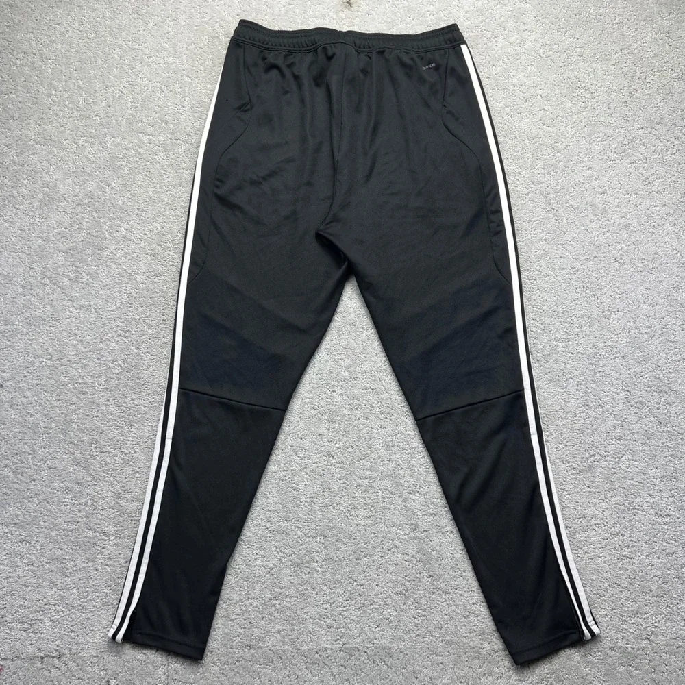 Adidas Tiro 19 Training Pants Mens L Black White Stripe Tapered Climacool Track
